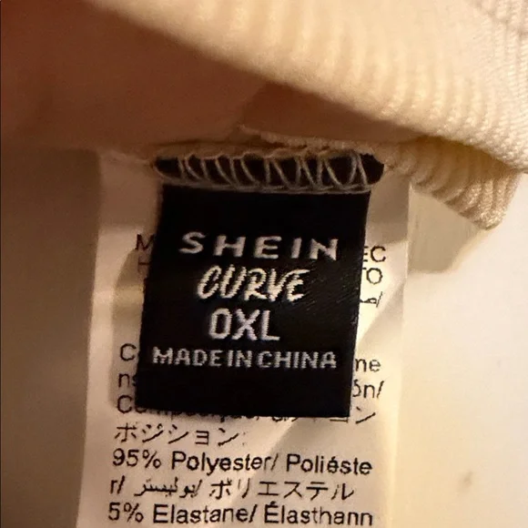 SHEIN Cream Ribbed Crop Top - Picture 5 of 6